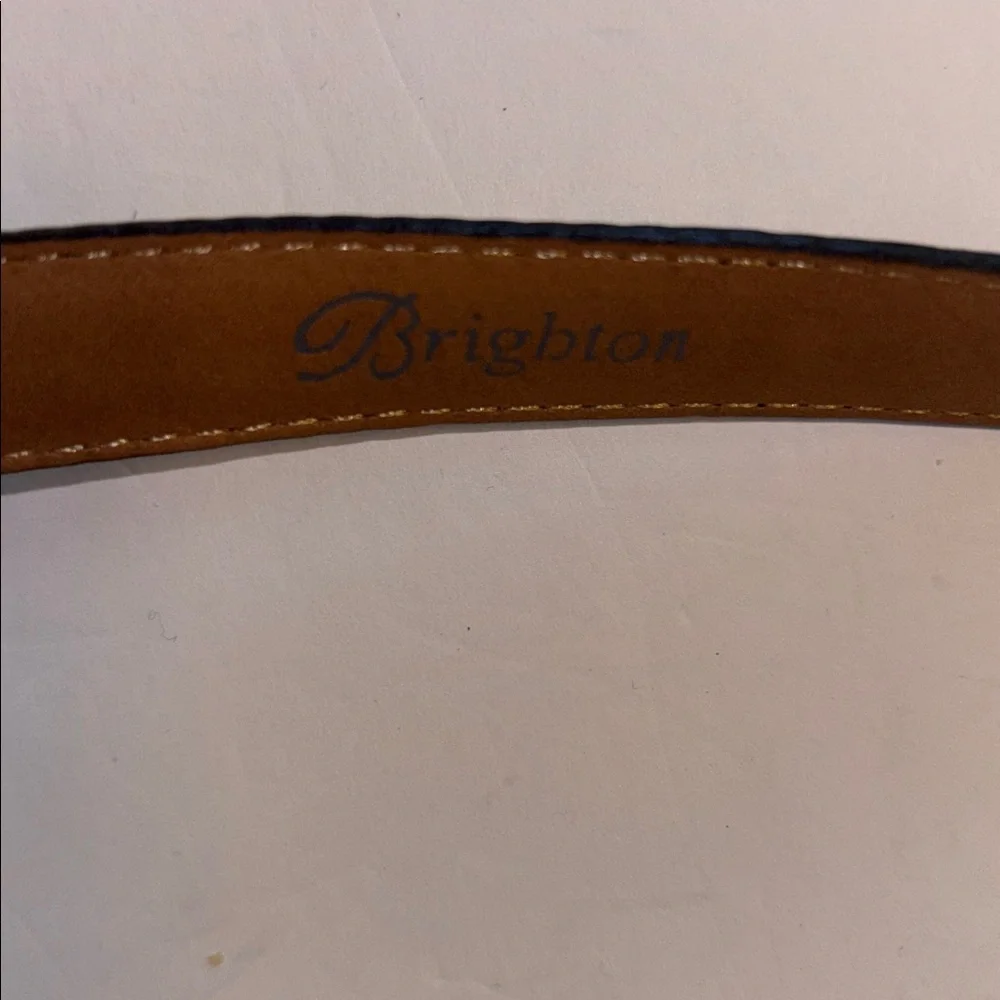 BRIGHTON BELT BROWN LEATHER LESS THAN AN INCH WIDE 41” IN LENGTH XL